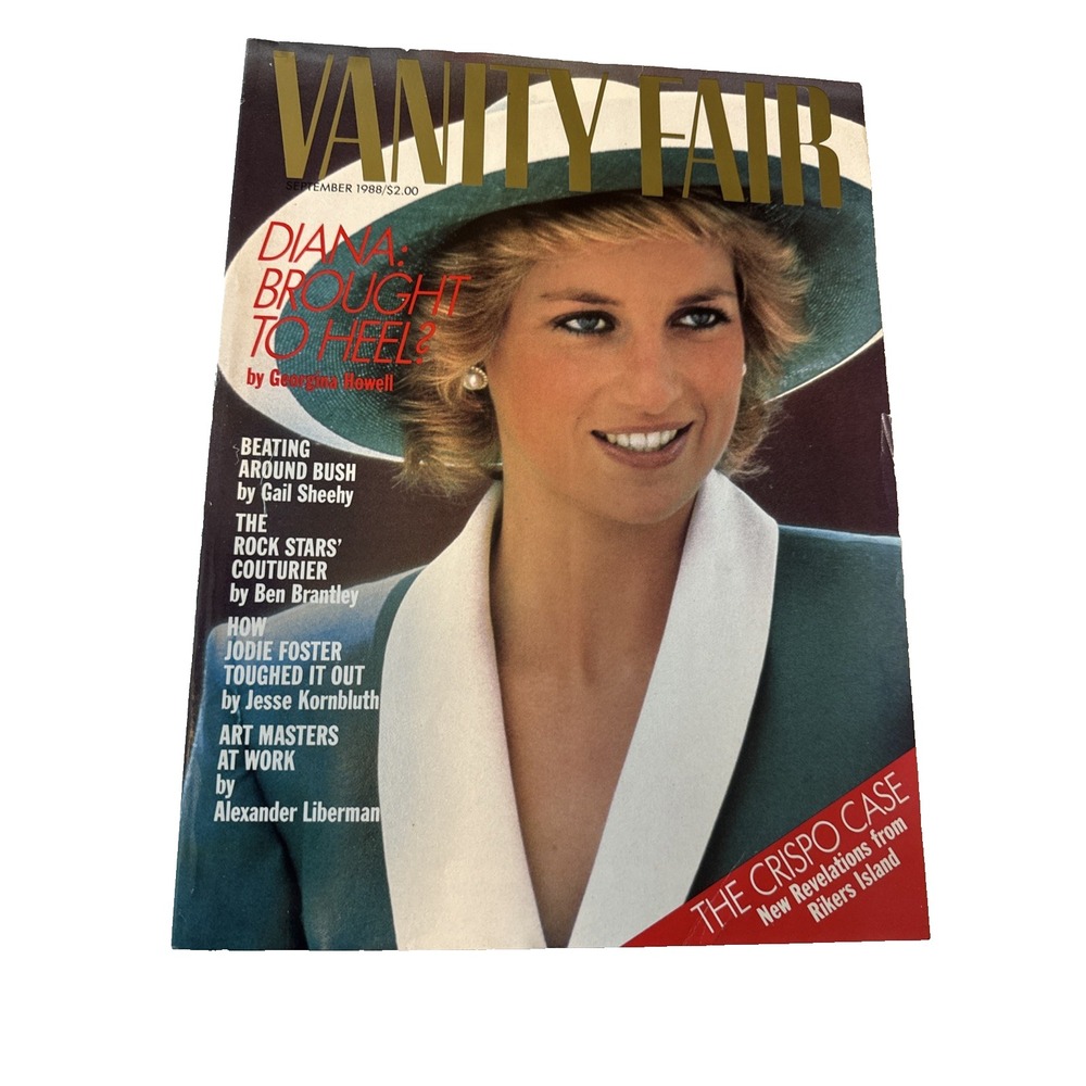 New Vanity Fair Sept 1988 Princess Diana Cover Jodie Foster Vintage Magazine